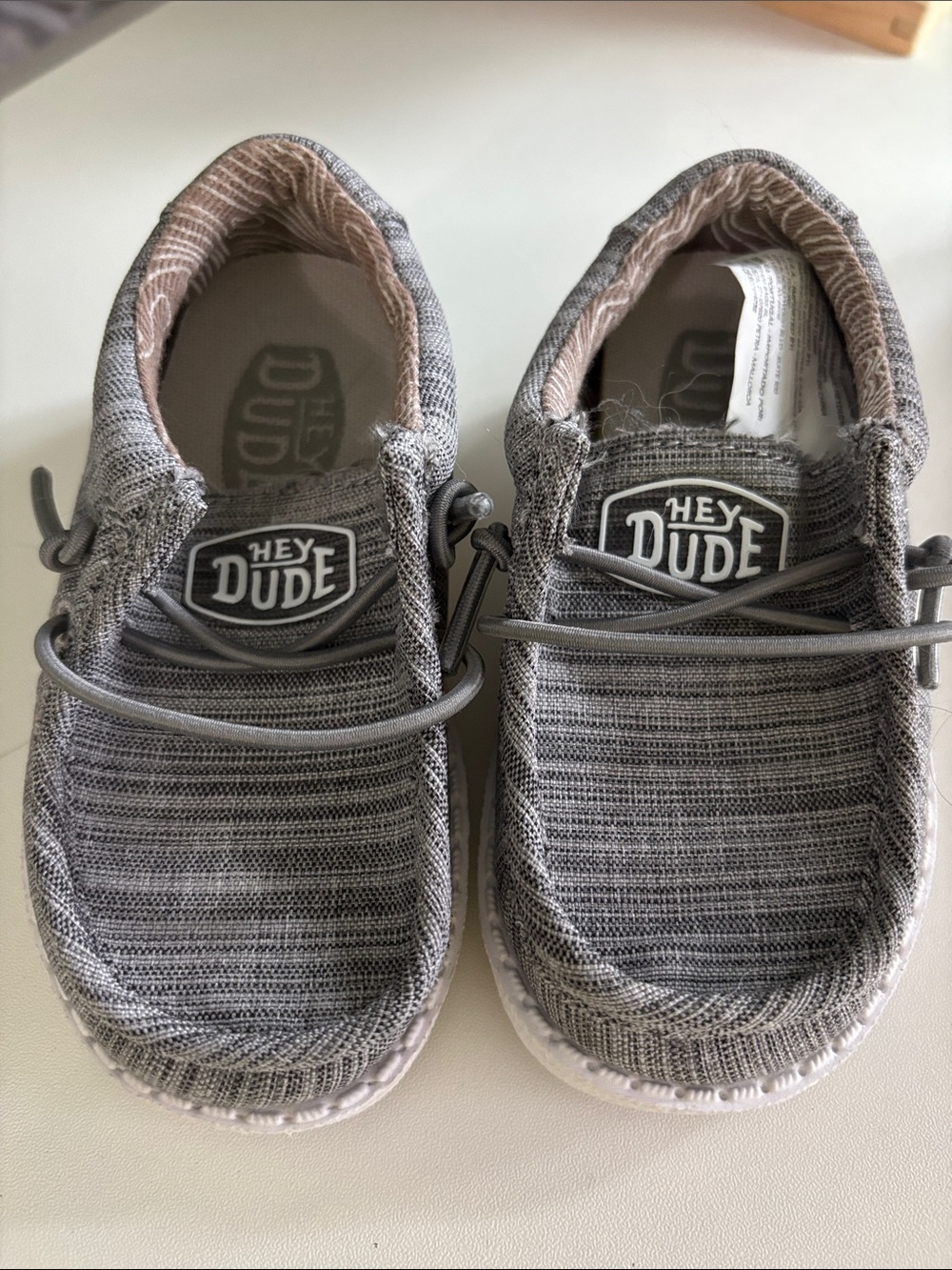 Hey Dude Toddler 6 - Grey Knit Slip-On Shoes